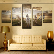 Framed Horse Canvas Art Print Wall Art Picture for Living Room Decor Painting Free Shipping